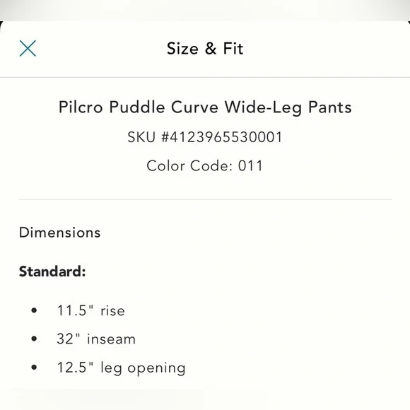 Pilcro puddle curve wide leg pants size 27 - Picture 4 of 16